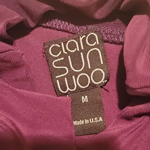 Ciara Sun Woo dk purple color cold shoulder tunic - Picture 8 of 8